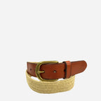FAIRLIGHT - Addison Road Cotton Weave Elastic Leather Belt - BeltNBags