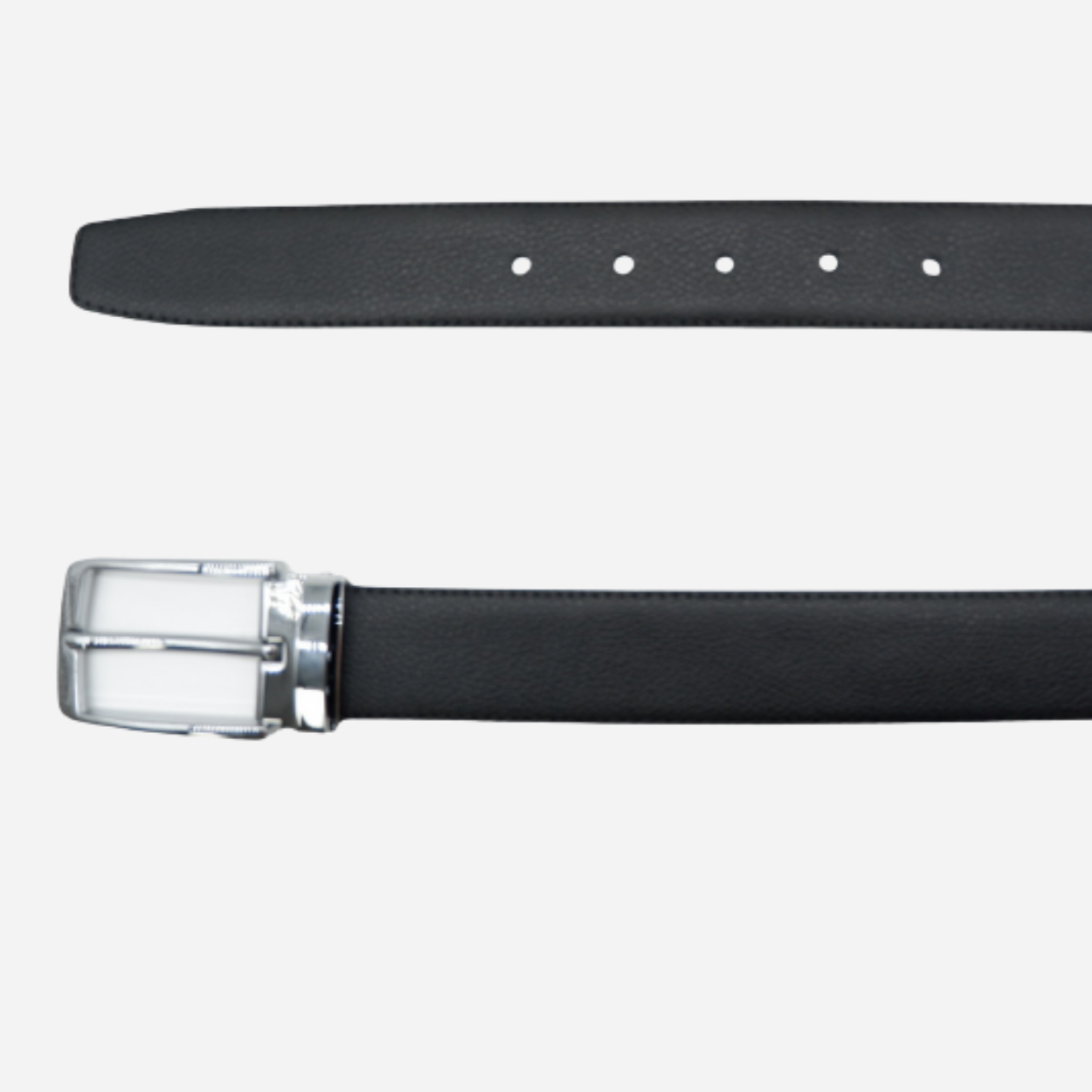 ROMEO - Men's Black/Chocolate Reversible Genuine Leather Belt