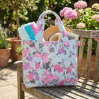 ROSIE - Womens Floral Print Beach Tote Bag Picnic Bag