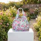 ROSIE - Womens Floral Print Beach Tote Bag Picnic Bag