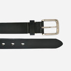 RUSSELL - Unisex Black Genuine Leather Belt - BeltNBags
