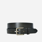 RUSSELL - Unisex Black Genuine Leather Belt - BeltNBags