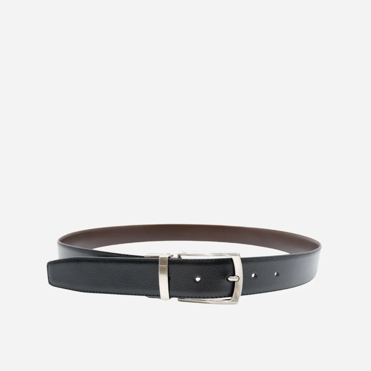 Rohaan Reversible Black/Brown Leather Belt