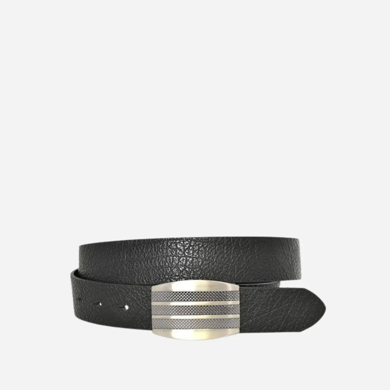 SAEGER - Mens Black Leather Reversible Belt