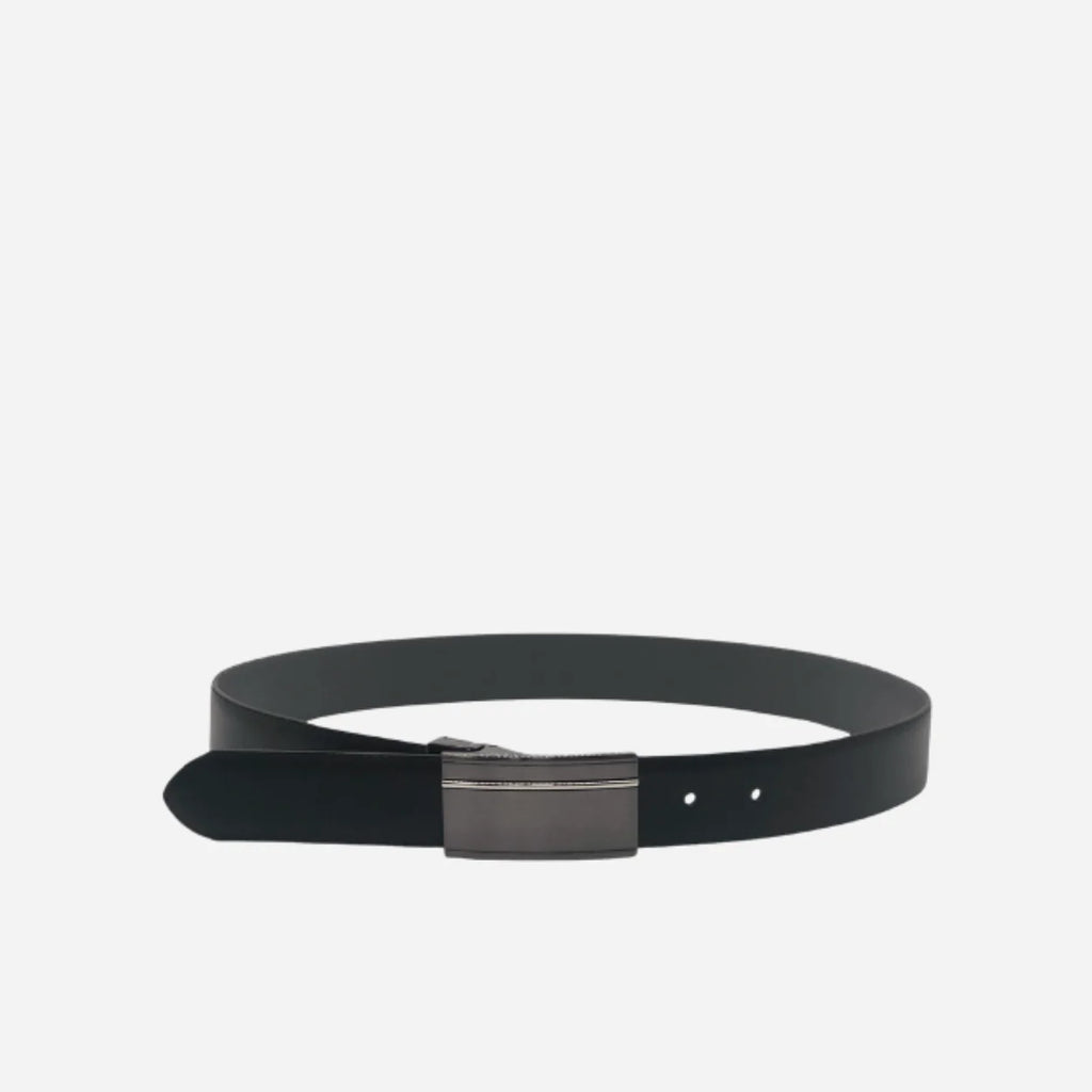 SAM - Men's Reversible Genuine Leather Black Belt