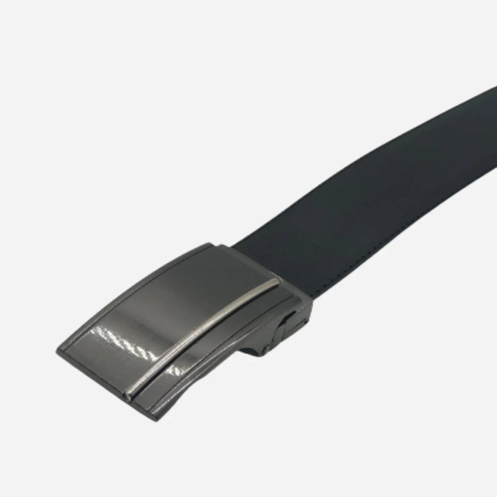 SAM - Men's Reversible Genuine Leather Black Belt