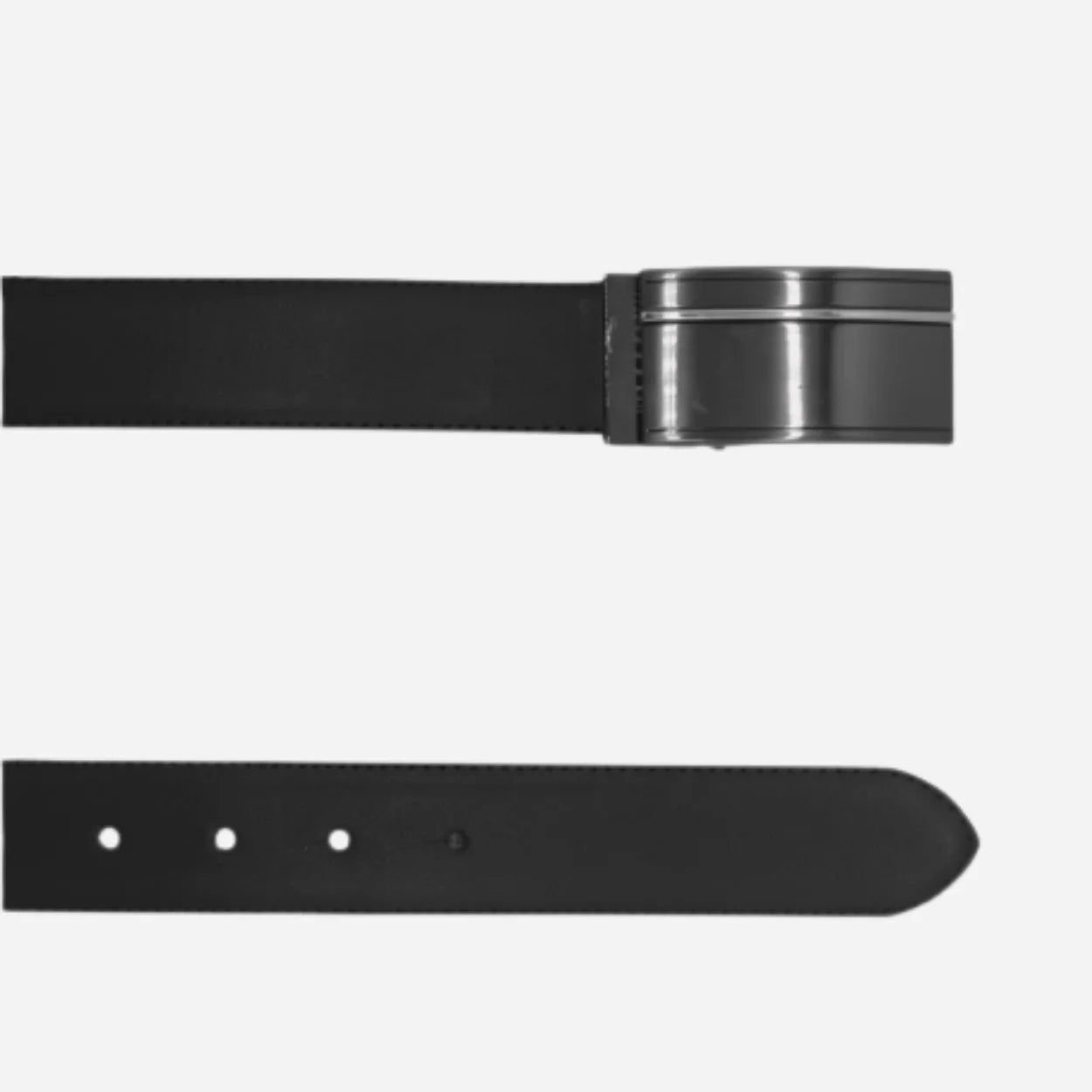 SAM - Men's Reversible Genuine Leather Black Belt