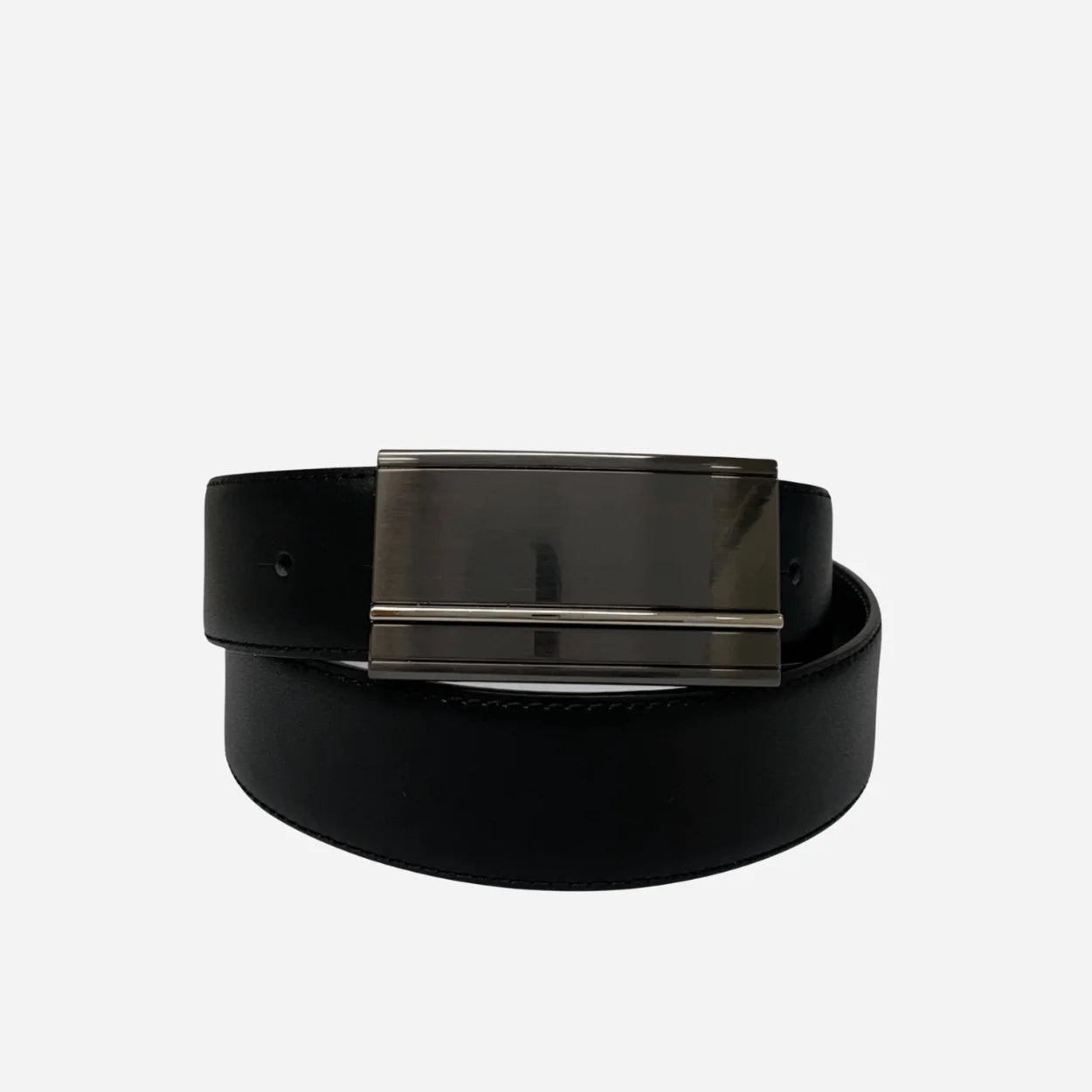SAM - Men's Reversible Genuine Leather Black Belt