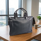 SIMON - Mens Genuine Leather Laptop Satchel Bag - BeltNBags