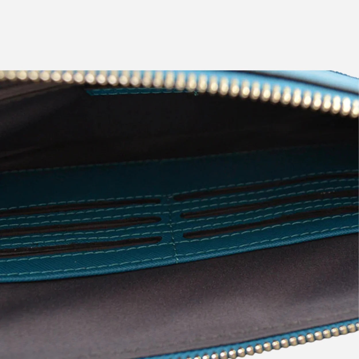 SORRENTO - Peacock Structured Saffiano Clutch