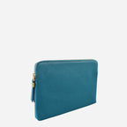 SORRENTO - Peacock Structured Saffiano Clutch - BeltNBags