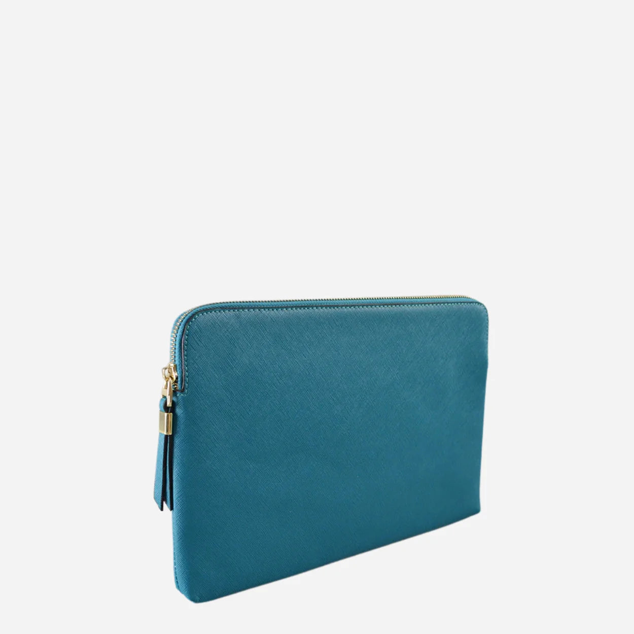 SORRENTO - Peacock Structured Saffiano Clutch