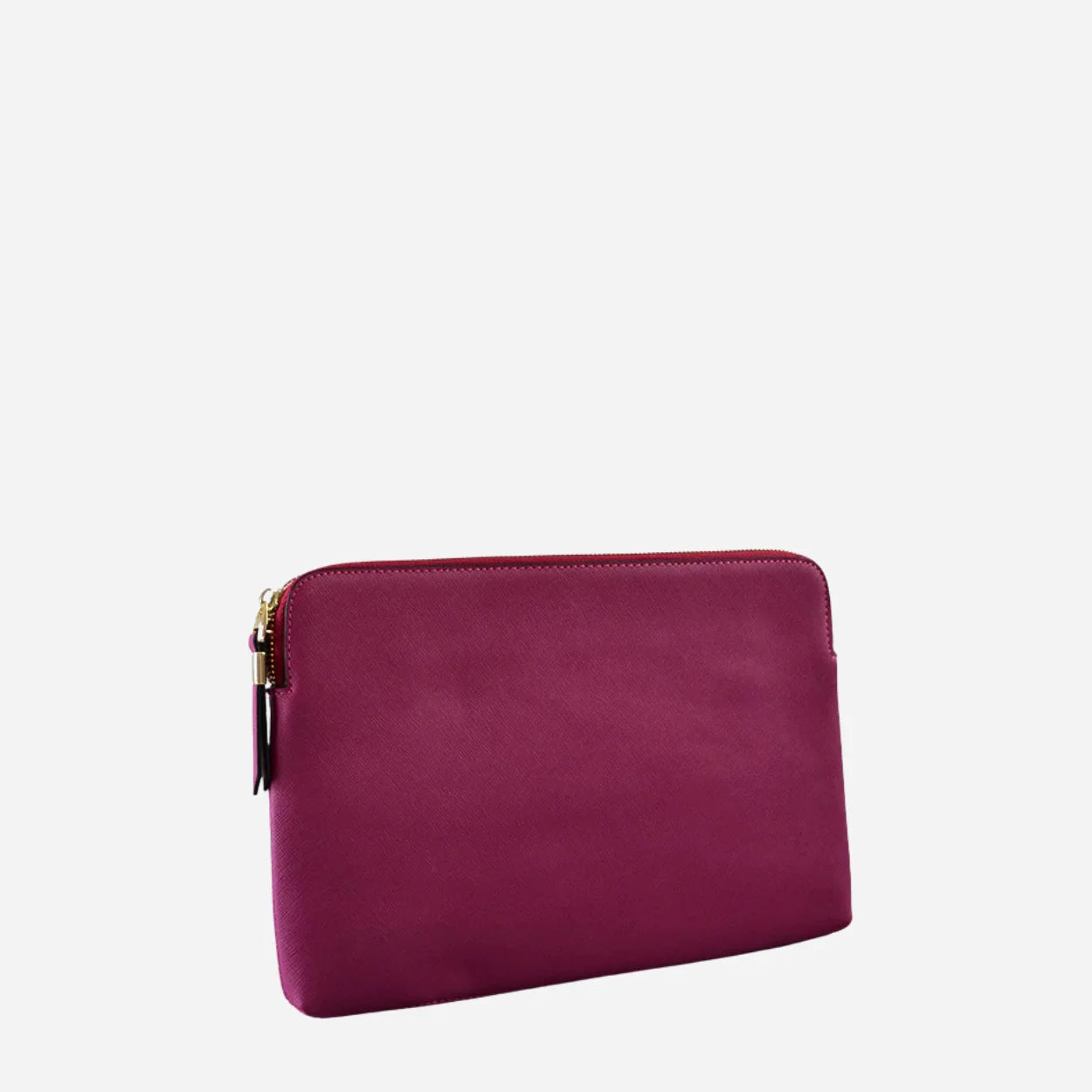 SORRENTO - Magenta Structured Saffiano Clutch