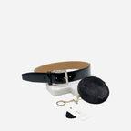 Gift Set | GRACE Leather Belt & LORN Calfhair Key Ring Coin Purse