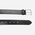 STAVROS - Mens Black Genuine Leather Dress Belt - BeltNBags