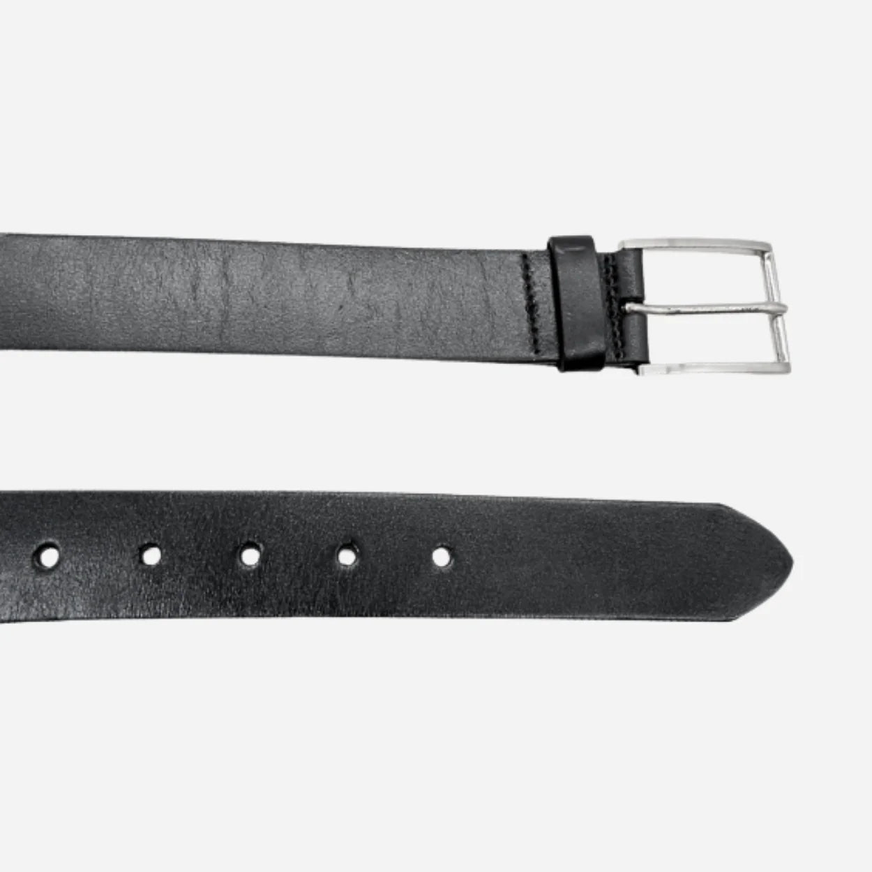 STAVROS - Mens Black Genuine Leather Dress Belt