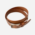 STAVROS - Mens Camel Genuine Leather Dress Belt - BeltNBags