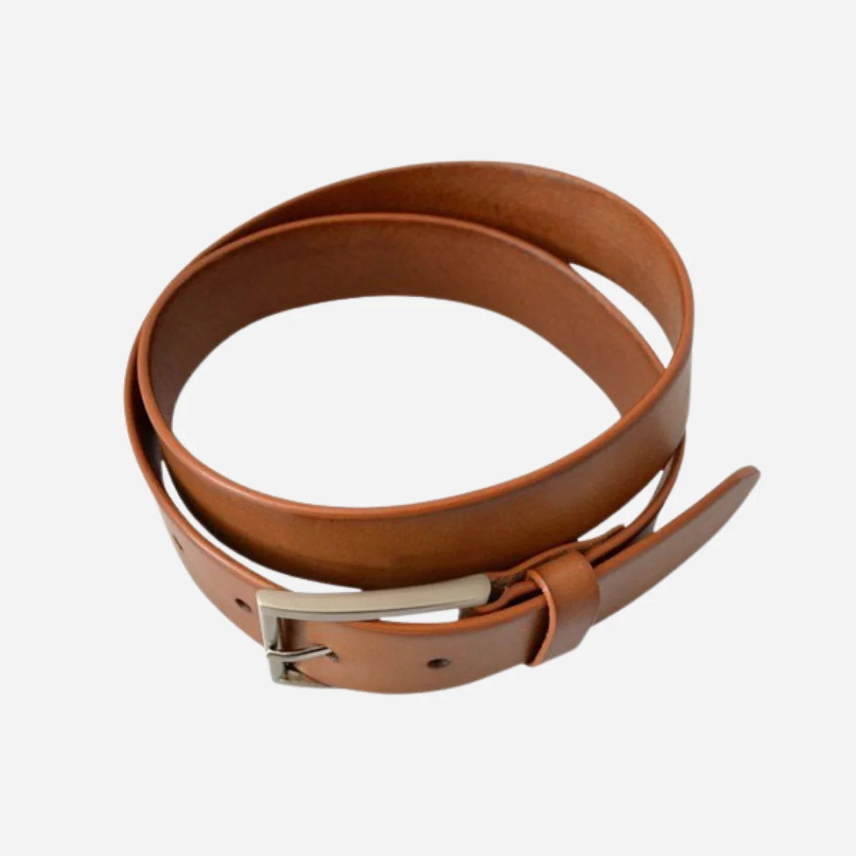 STAVROS - Mens Camel Genuine Leather Dress Belt