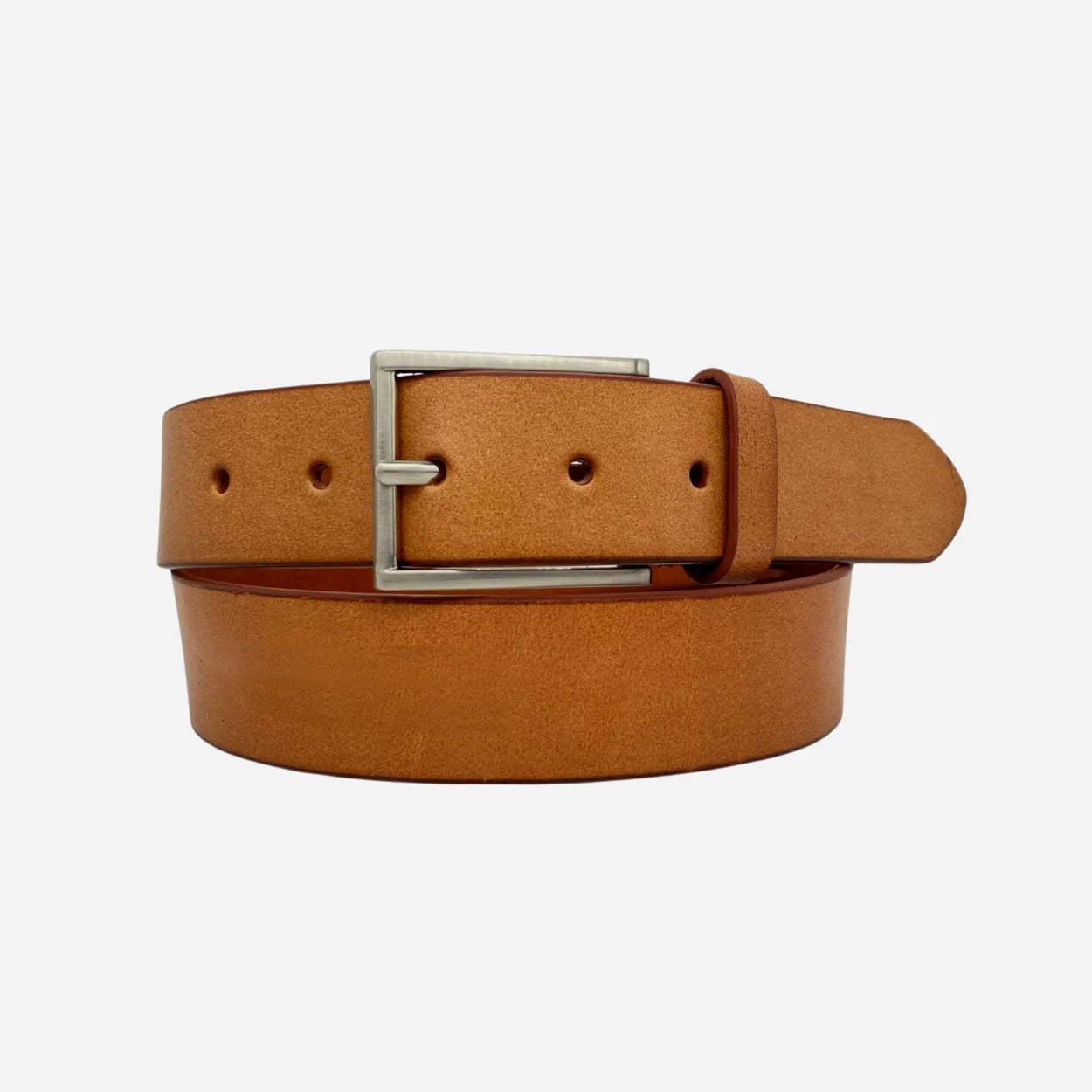 STAVROS - Mens Camel Genuine Leather Dress Belt
