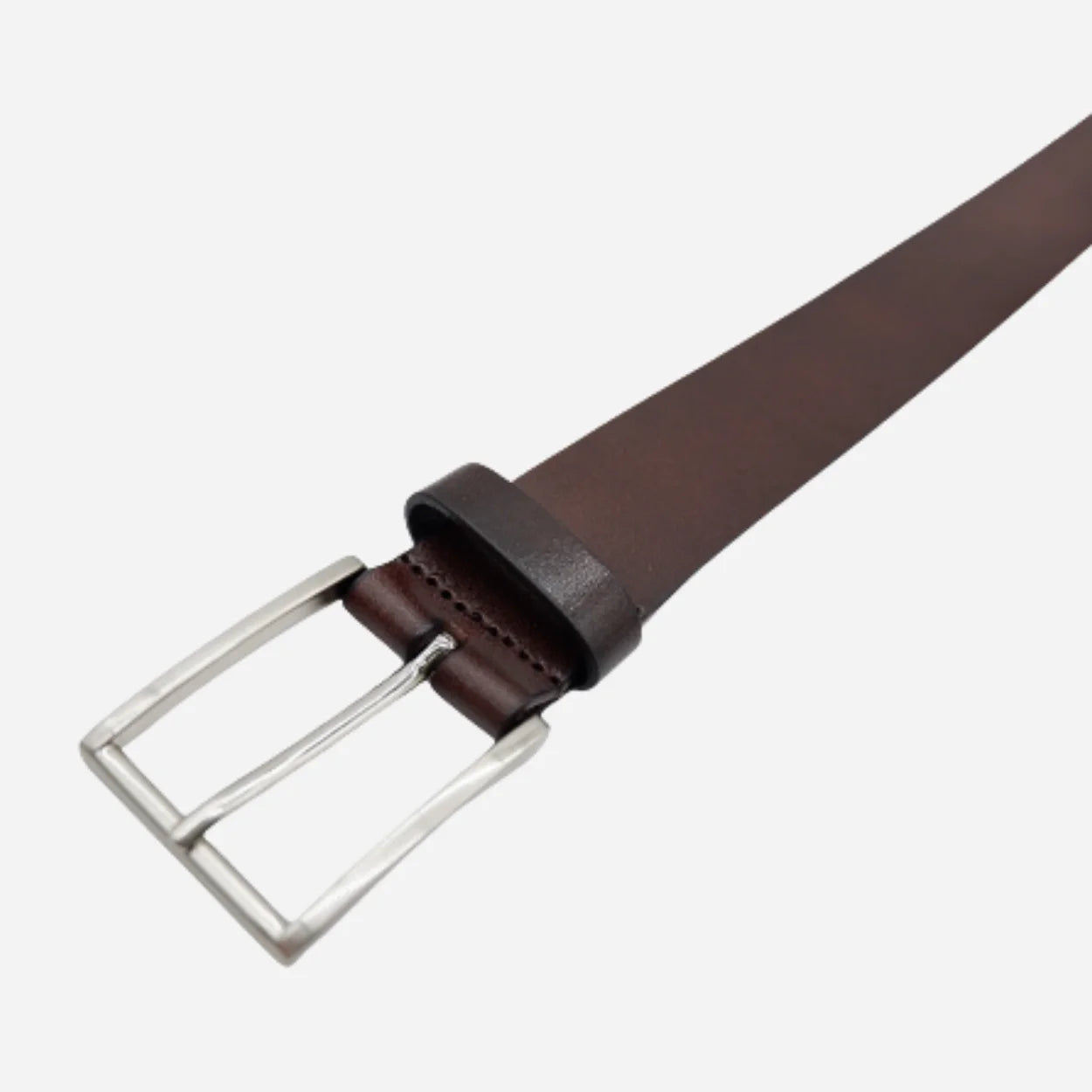 STAVROS - Mens Brown Genuine Leather Dress Belt