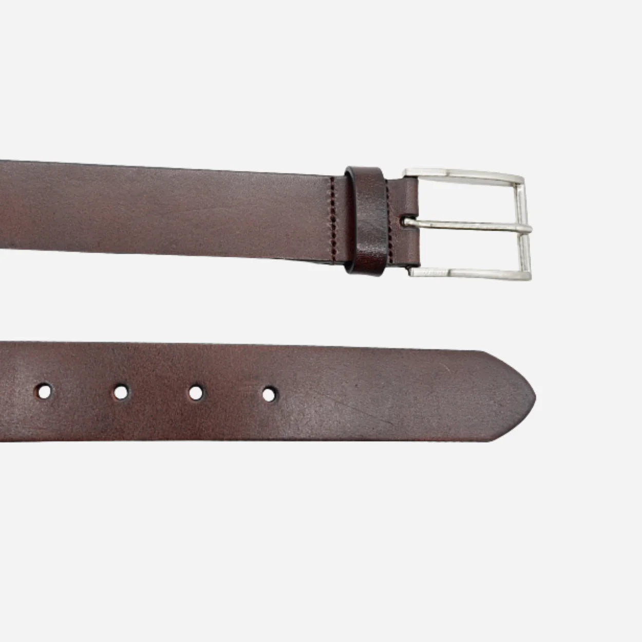 STAVROS - Mens Brown Genuine Leather Dress Belt