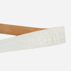 STEVEN - Mens White Leather Belt - CLEARANCE - BeltNBags