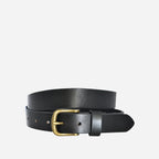 TOBEN - Mens Black Genuine Leather Dress Belt - BeltNBags