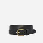 DAKOTA - Mens Black Leather Dress Belt - BeltNBags