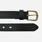 DAKOTA - Mens Black Leather Dress Belt - BeltNBags