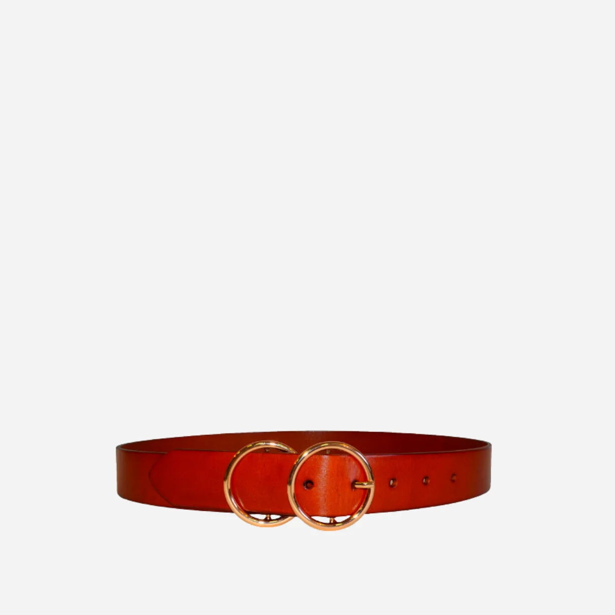 TOWNSVILLE - Women's Tan Double Ring Leather Belt