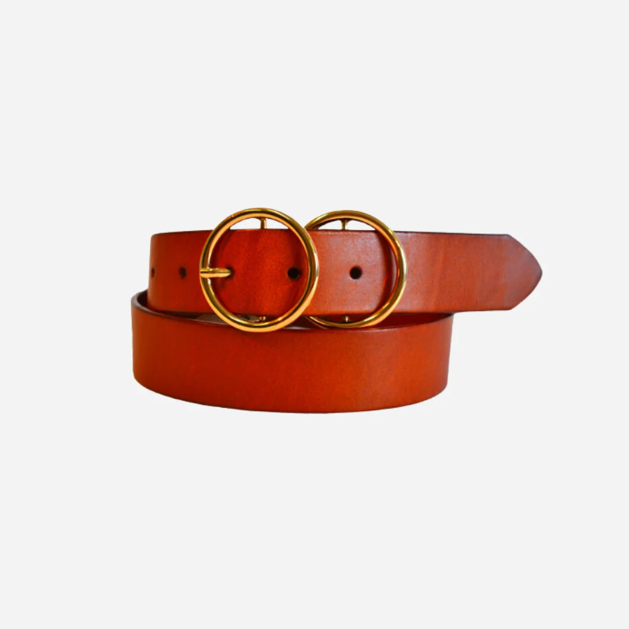 TOWNSVILLE - Women's Tan Double Ring Leather Belt