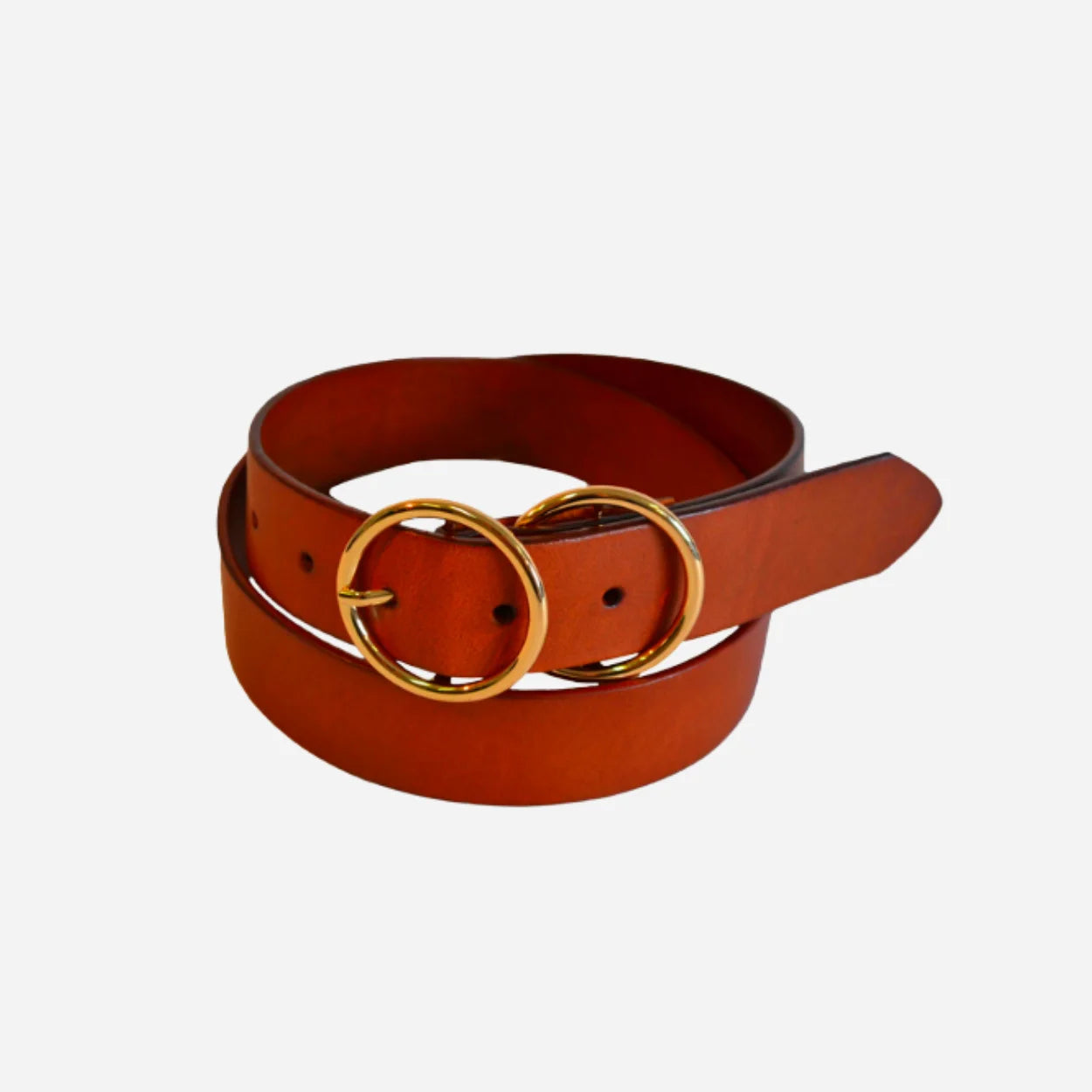 TOWNSVILLE - Women's Tan Double Ring Leather Belt