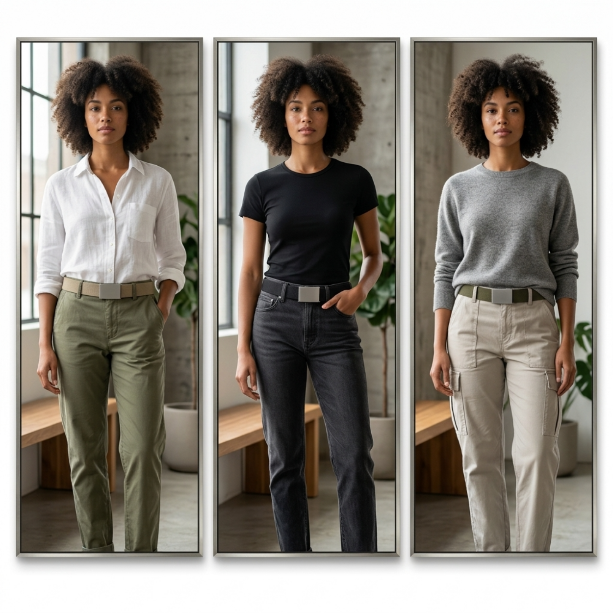 Urbanis Canvas Unisex Belts | 3 Canvas Belts for Only $13