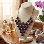 VALENCIA Royal Blue Cluster Drop Necklace - BeltNBags