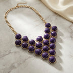 VALENCIA Royal Blue Cluster Drop Necklace - BeltNBags