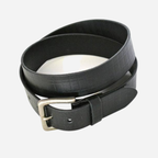 VALIANT - Mens Black Leather Belt - BeltNBags