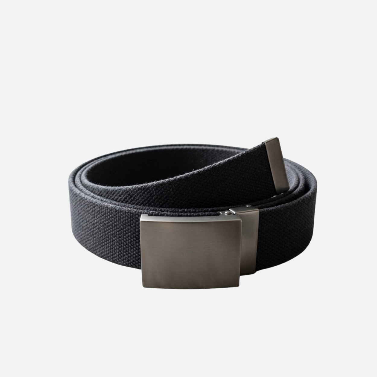 Victor Nylon Webbing Belt with Silver Plain Buckle For Unisex