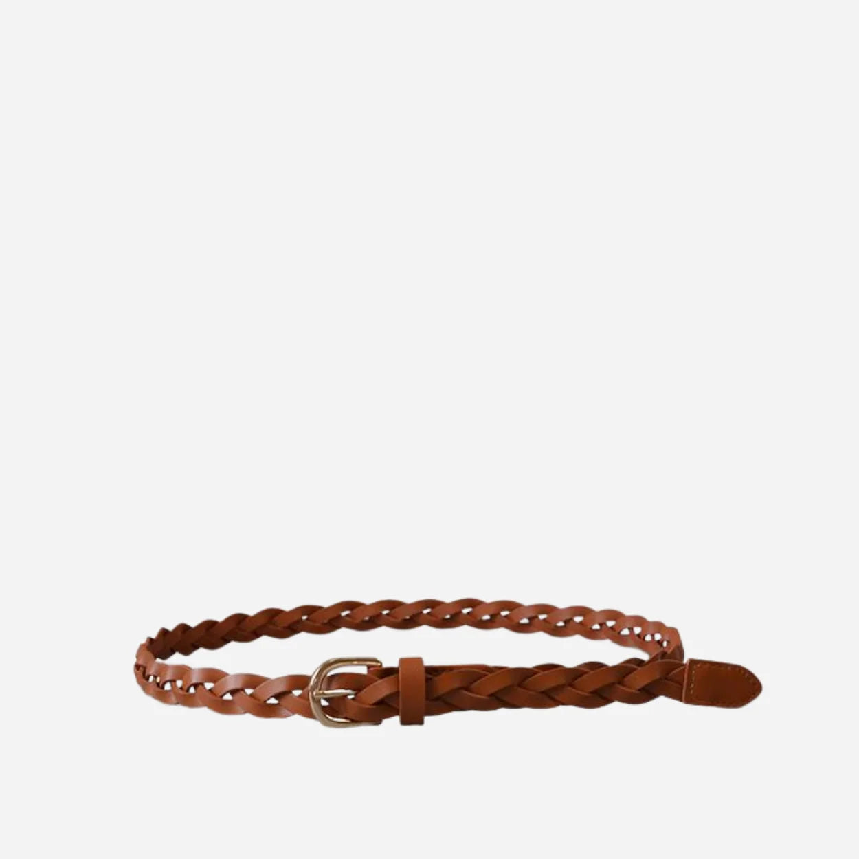 WAVERLY - Womens Tan Premium Leather Plaited Belt