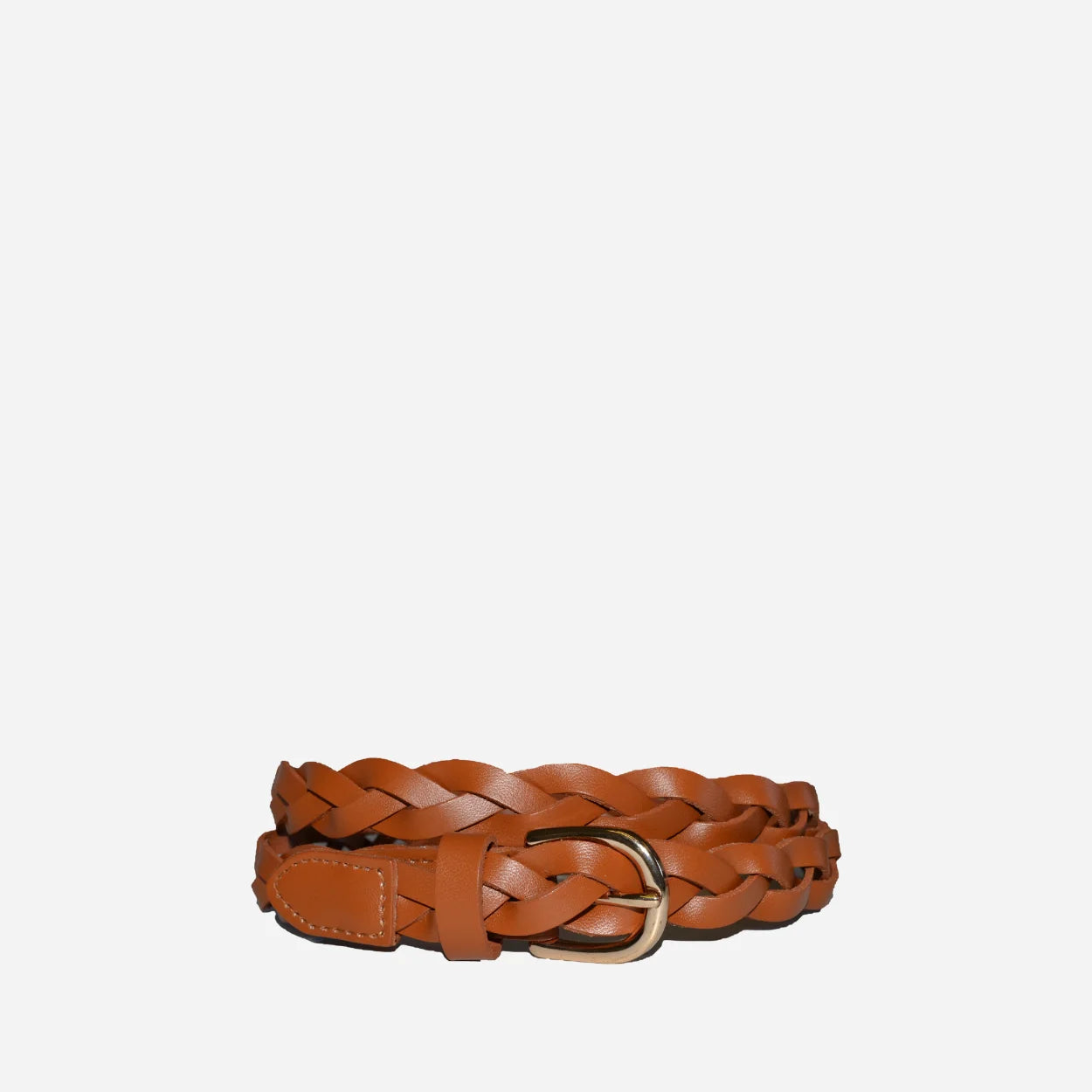 WAVERLY - Womens Tan Premium Leather Plaited Belt