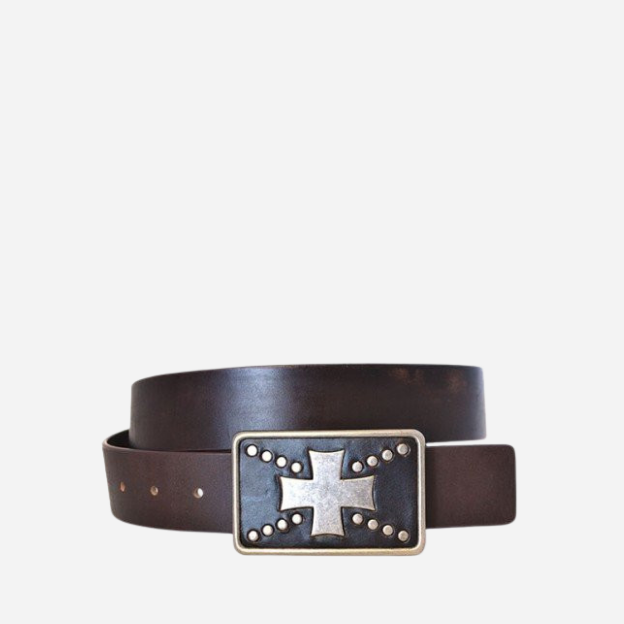 HUGH - Mens Brown Leather Belt