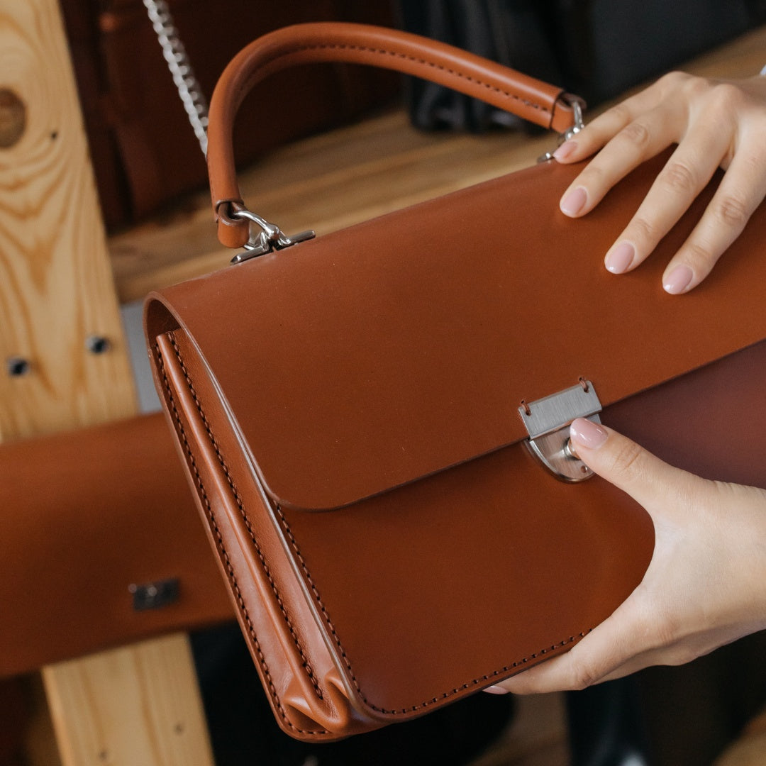 Brown Leather Handbag for Women | BeltNBags