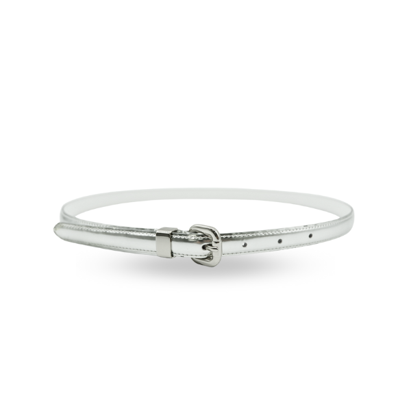 Slim silver belt deals