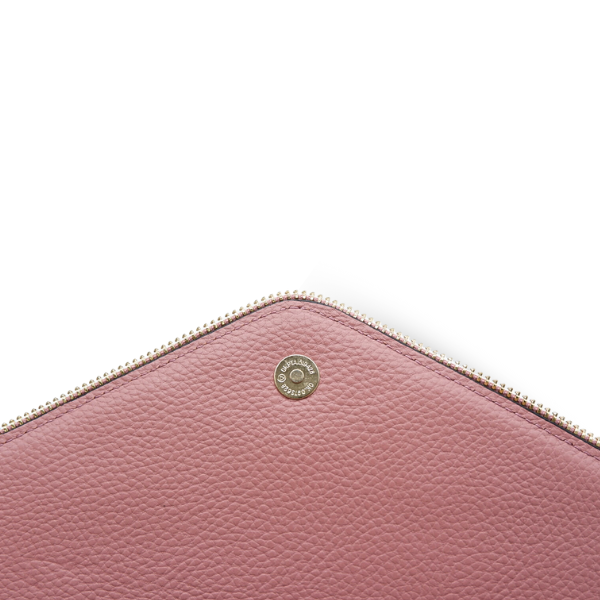 CASTLECRAG Light Pink Genuine Leather Clutch with Zipper BeltNBags