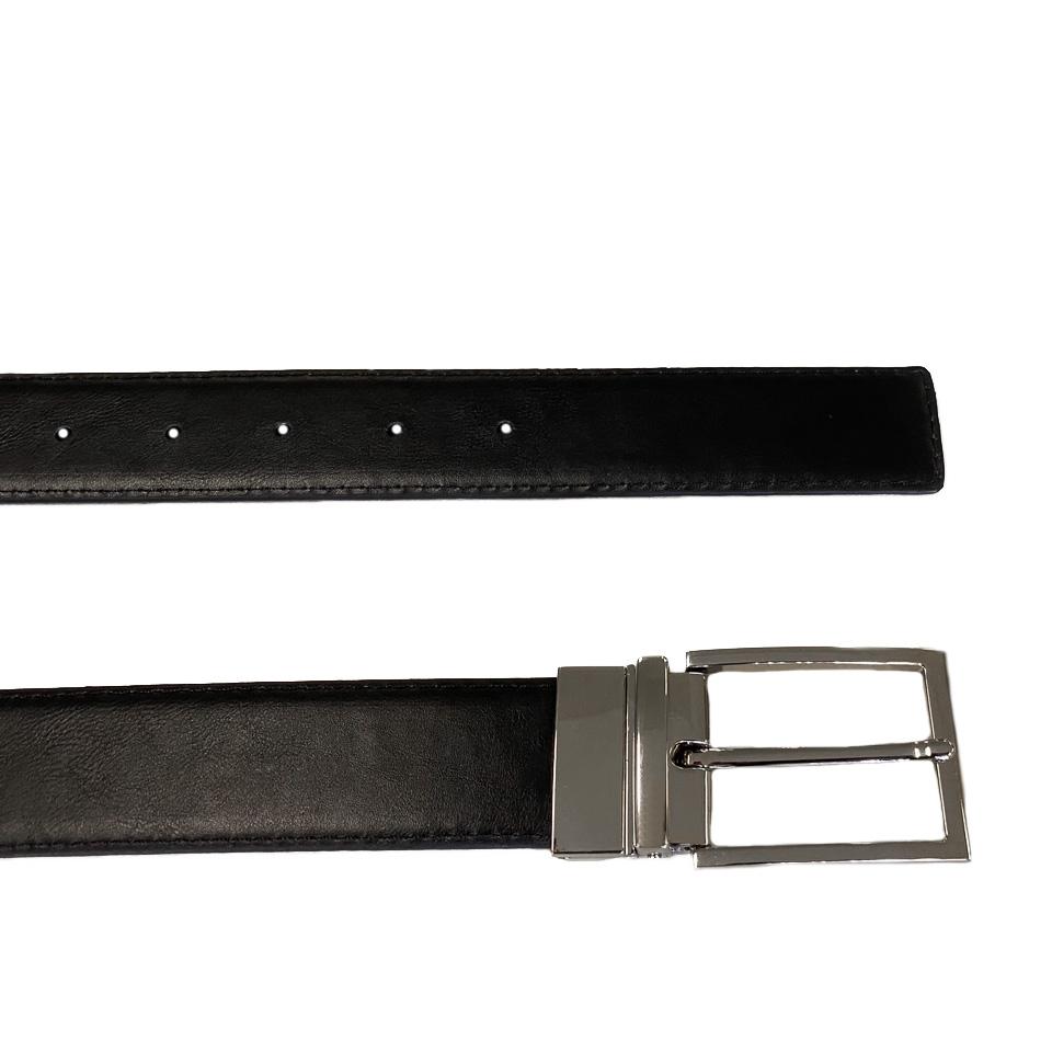ETHAN - Men's Black and Brown Premium Vegan Leather Reversible Belt