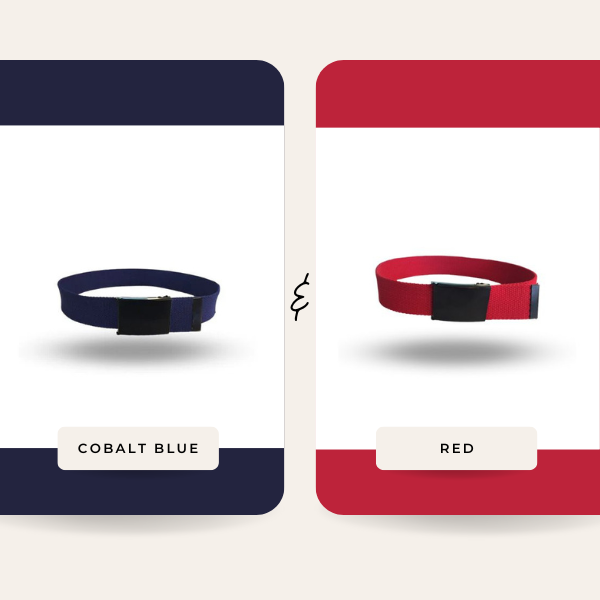 OTTO 2X1 - PLUS SIZES Cotton Nylon Webbing Belt with Black Buckle