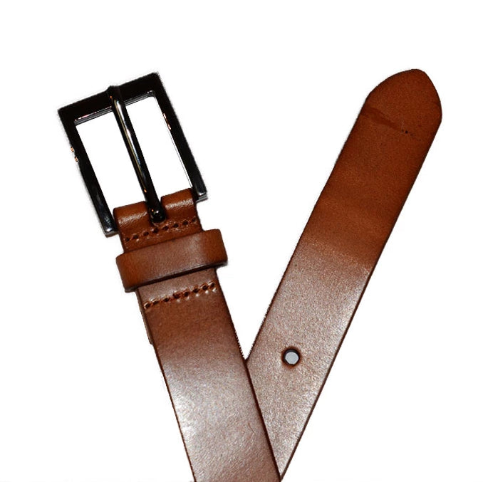 BRENDAN - Brown Genuine Leather Boys School Belt  - Belt N Bags