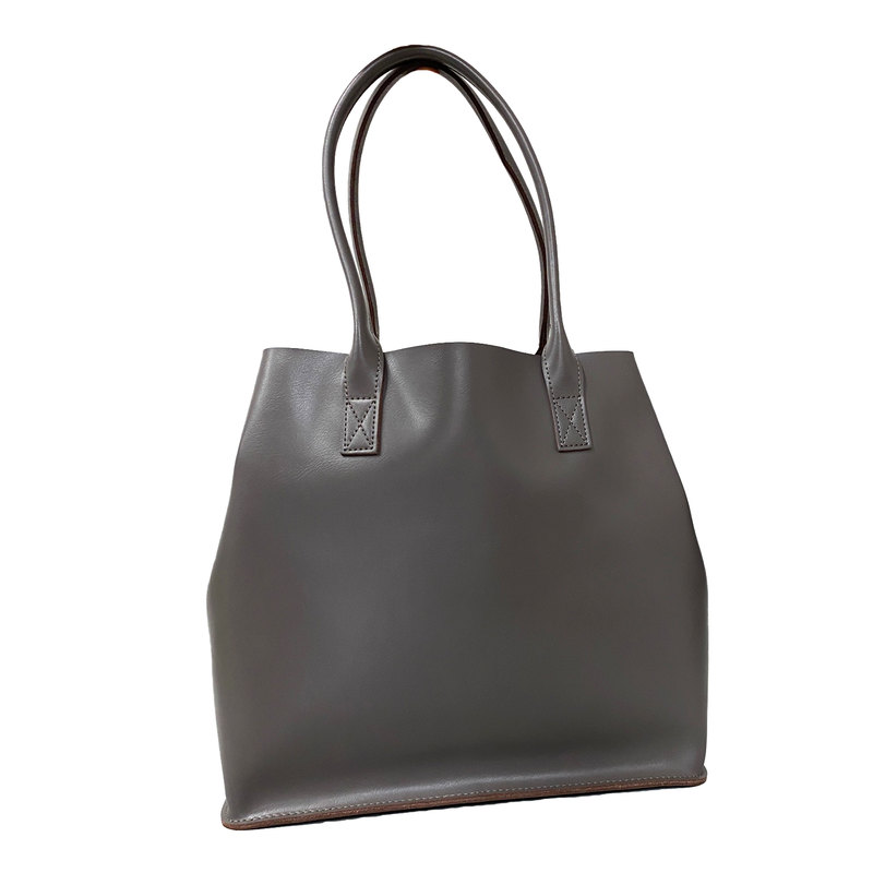 BIRCHGROVE - Women's Grey Genuine Leather Tote Bag freeshipping - BeltNBags