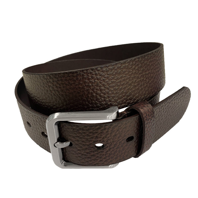 JEREMY - Men's Dark Brown Genuine Leather Belt freeshipping - BeltNBags