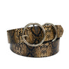 TOWNSVILLE - Womens Snake Skin Double Ring Genuine Leather Belt freeshipping - BeltNBags