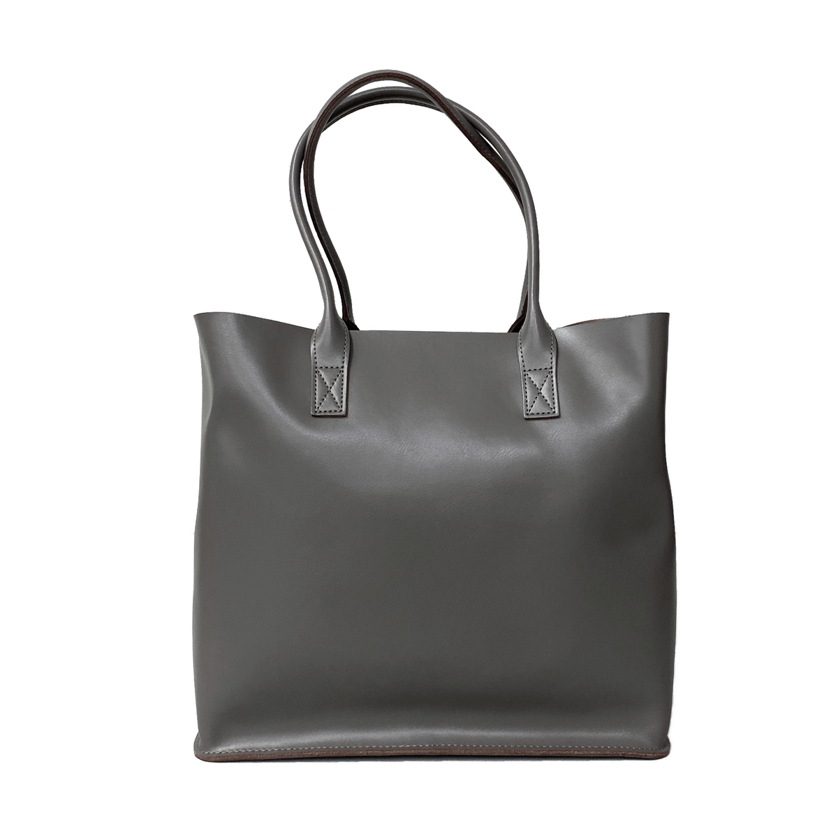 Calvin Klein Saffiano Brown/black Leather Tote Bag 